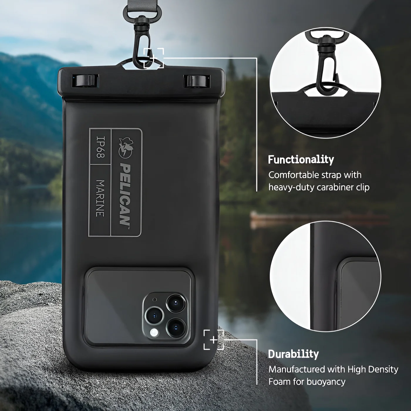 Marine Waterproof Floating Pouch XL - Stealth Black - Image 2