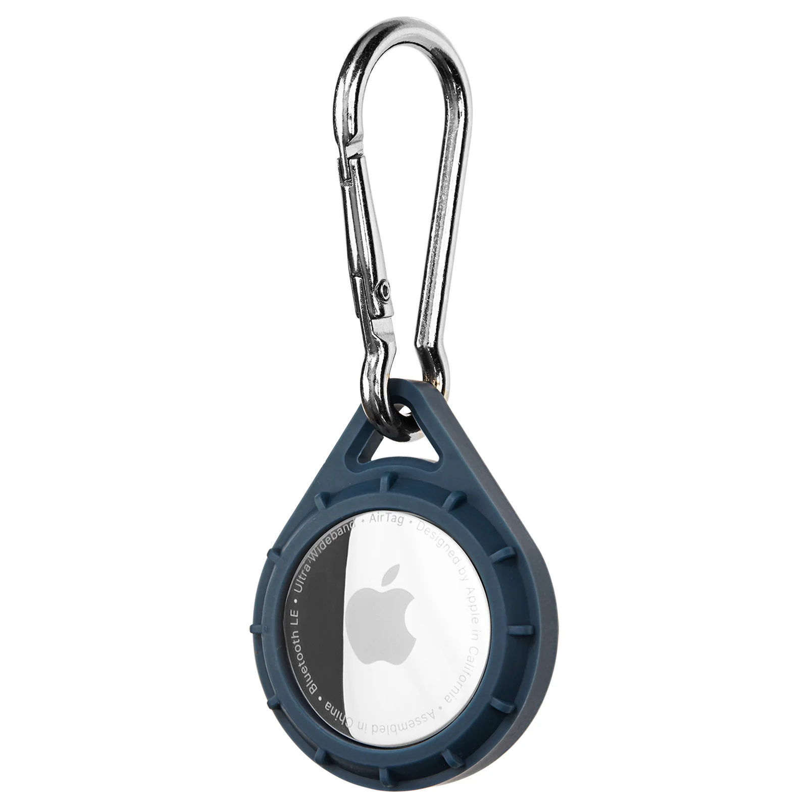 Protector AirTag Case With Carabiner Clip - Navy